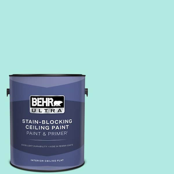 BEHR ULTRA 1 gal. #MQ4-23 Aloha Ceiling Flat Interior Paint with Primer