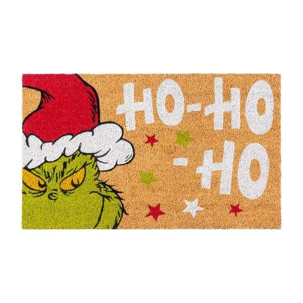 Santa's Workshop Black Reindeer LED Rubber Doormat