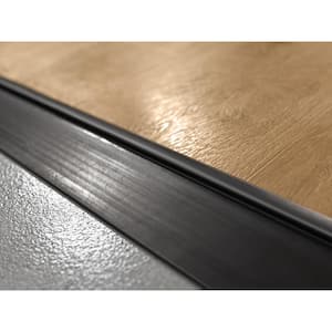 Flooring Accessory Black 15.24 mm. T x 3.5 in. W x 240 in. L Garage Door Threshold