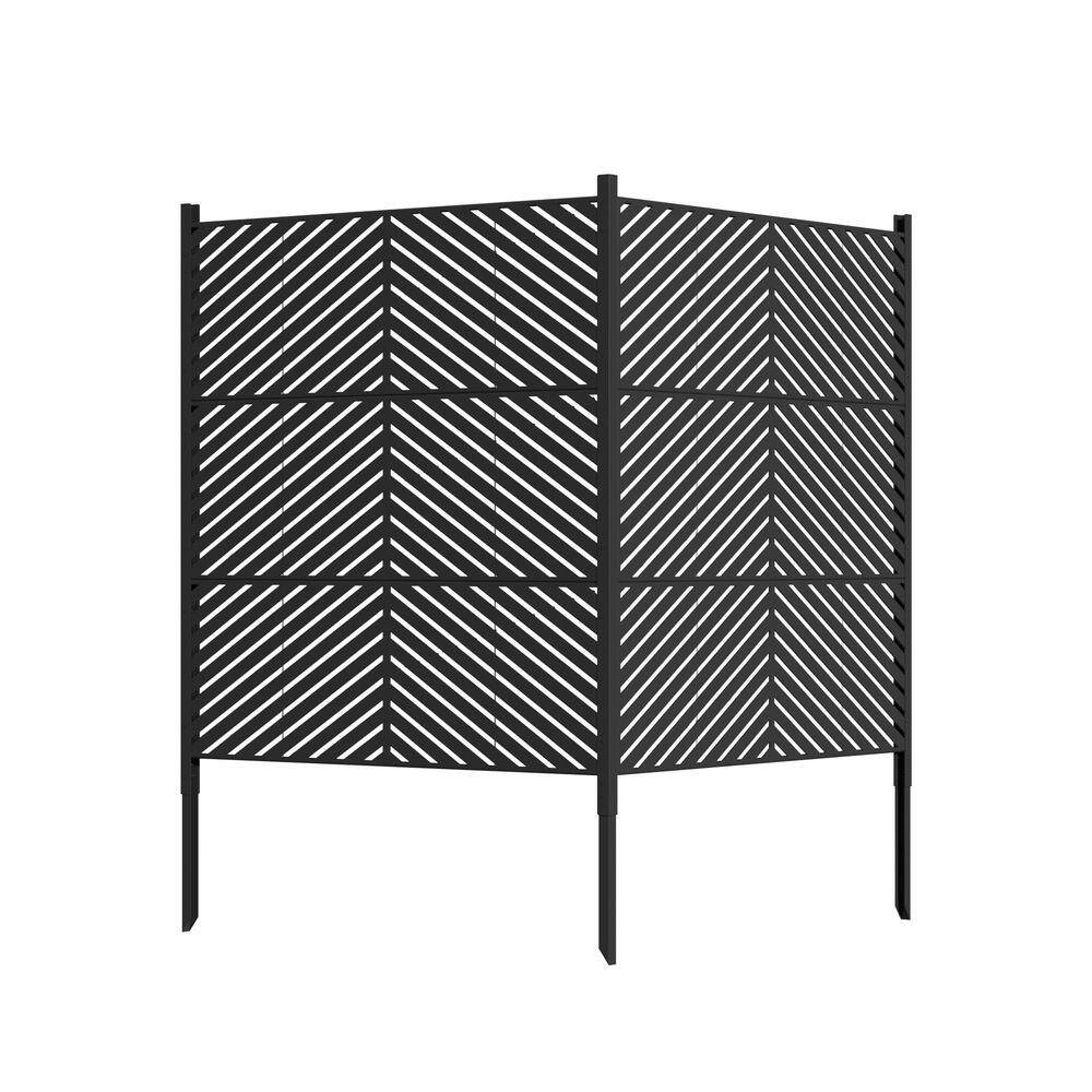 Tenleaf 47 in. All-Weather No-Dig Metal Privacy Screen Garden