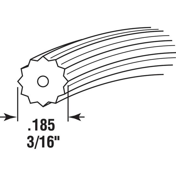 0.185 in. x 500 ft. Roll Black Vinyl Screen Spline