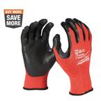 Large Red Nitrile Level 3 Cut Resistant Dipped Work Gloves