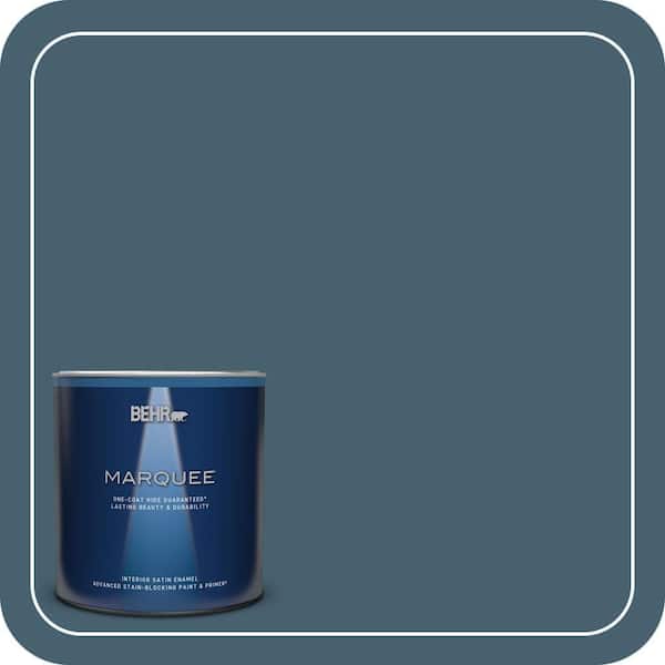 BEHR MARQUEE 1 qt. #BNC-28 Nostalgic Evening Satin Enamel Interior Paint & Primer