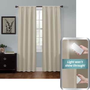 Stone Geometric Thermal 50 in. W x 84 in. L Rod Pocket 100% Blackout Curtain