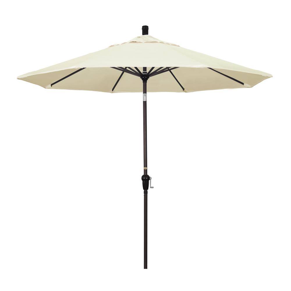 California Umbrella 9 ft. Bronze Aluminum Pole Market Aluminum Ribs ...