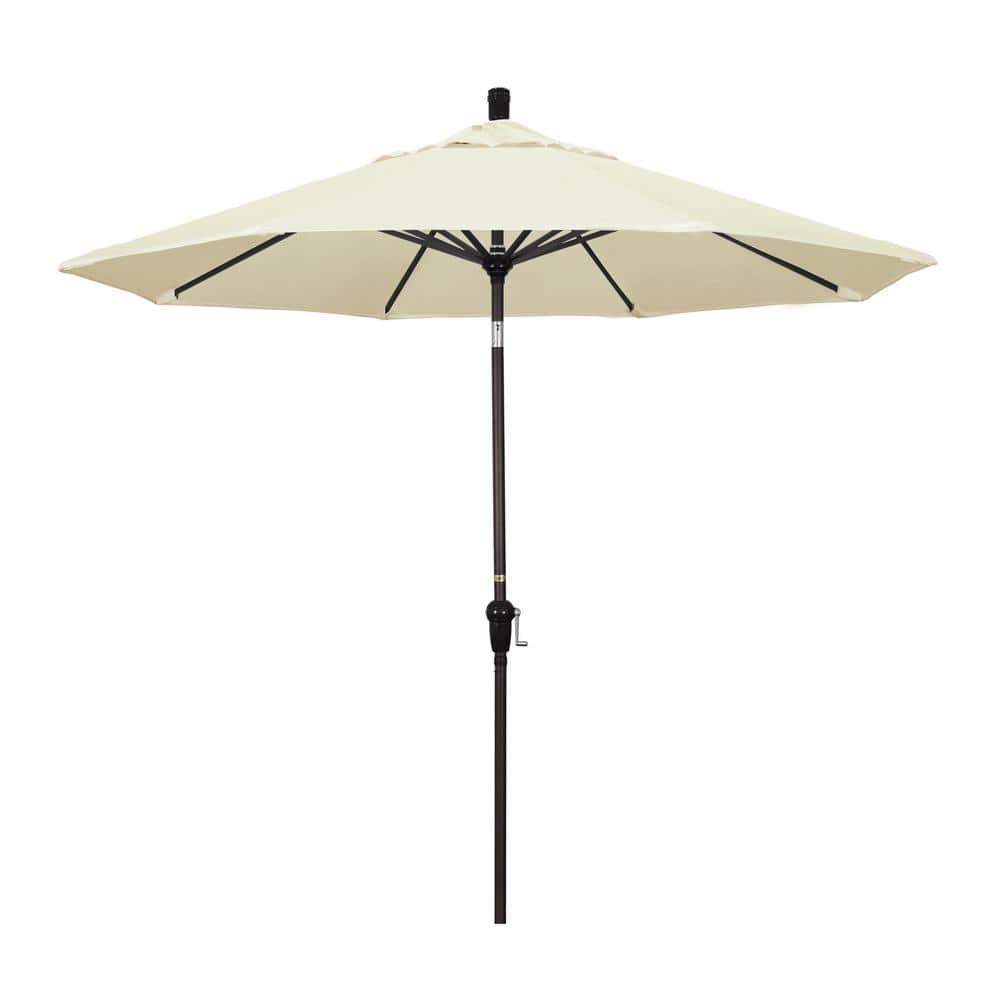 9 ft. Aluminum Market Auto Tilt Bronze Patio Umbrella in Canvas Pacifica price history on PriceWatchPro