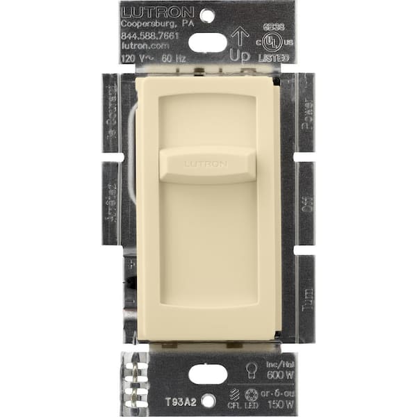 Skylark Contour Slide LED+ Dimmer Switch for LED and Incandescent Bulbs, 150-Watt/Single-Pole, Ivory (CTCL-150H-IV)