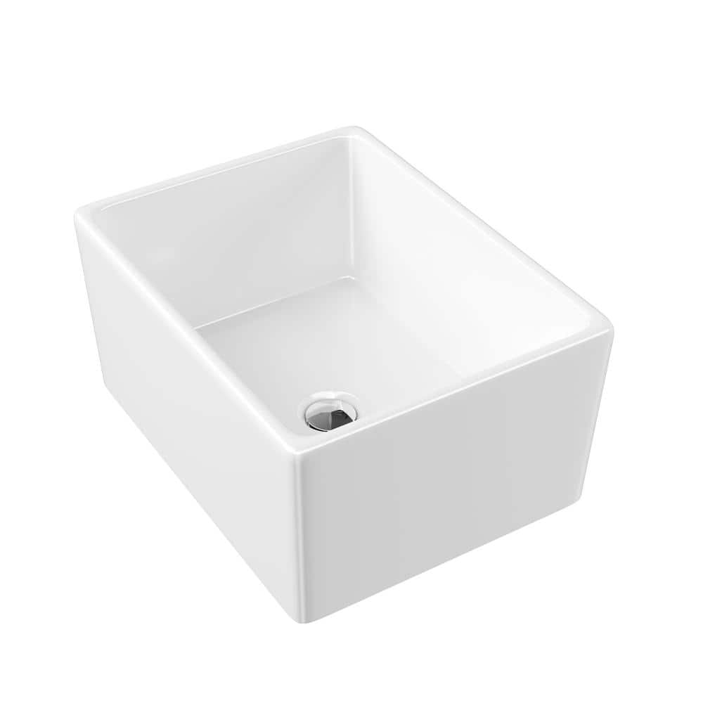 Crisp White Ceramic Farmhouse Apron-Front Kitchen Sink