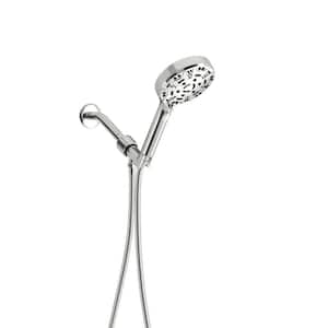 8-Spray Patterns with 1.8 GPM 5 in. Wall Mount Handheld Shower Head with Pause, Hose and Shower Arm in Chrome