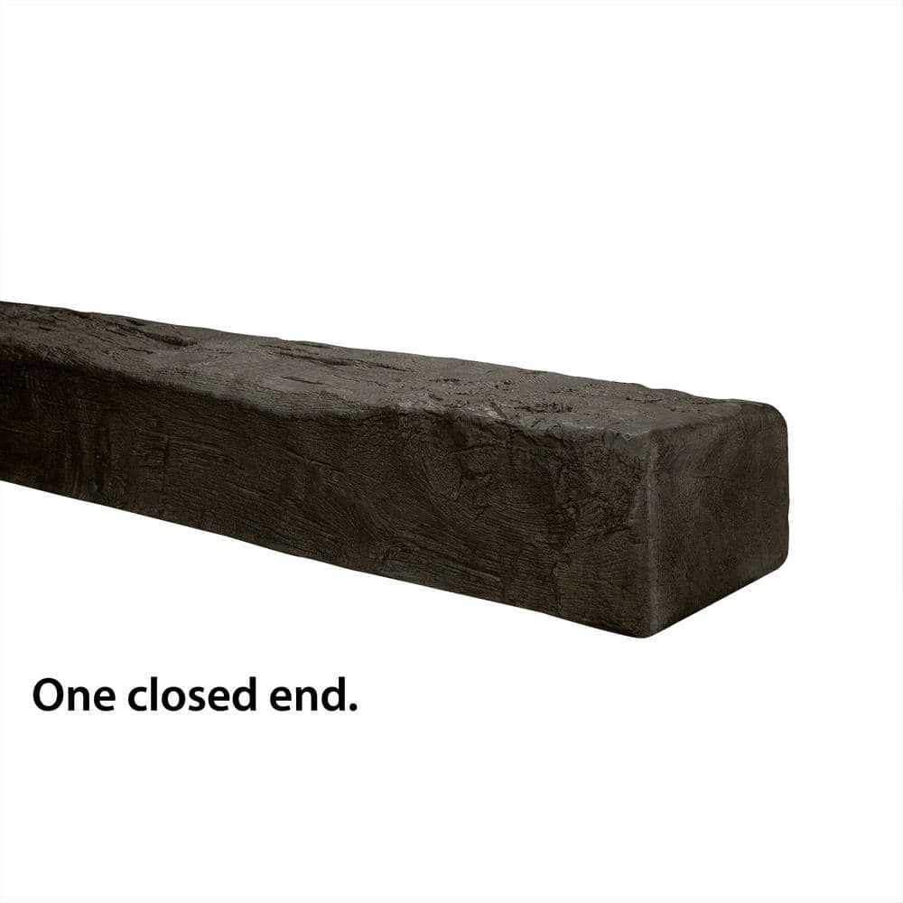 12.75 ft Dark Walnut Hand Hewn Faux Wood Beam