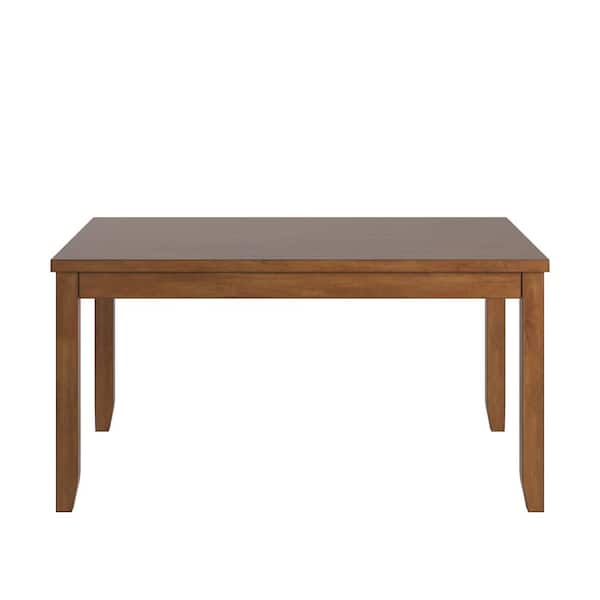 60 in. Rectangle Oak Solid Wood Dining Table with 2-Drawers
