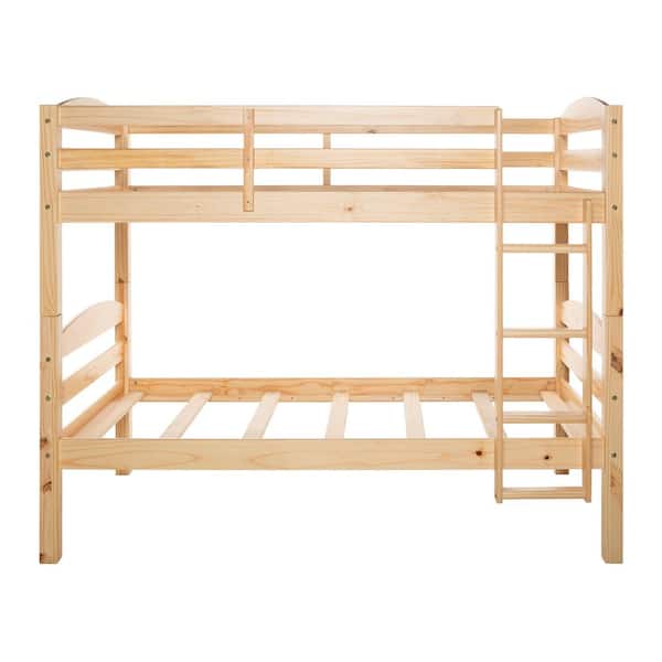 Walker Edison Furniture Company Solid, Solid Maple Wood Bunk Beds