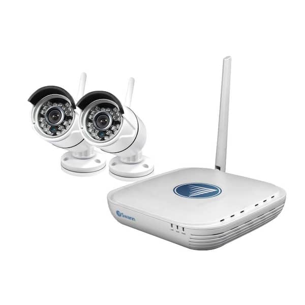 Swann 4-Channal Wi-Fi Security Kit - Micro Monitoring Sys with 2x Day and Night Cameras/Smartphone Connectivity (500GB HDD)