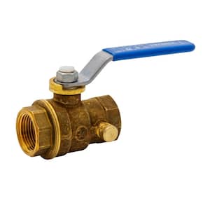 3/4 in. x 3/4 in. Forged Brass Threaded Ball and Waste Valve