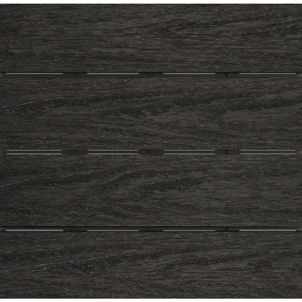 y*iFTWO（FNTC ）BLACK DECK 157 W NewTechWood 1/12 ft. x 1 ft. Quick Deck Composite Deck Tile