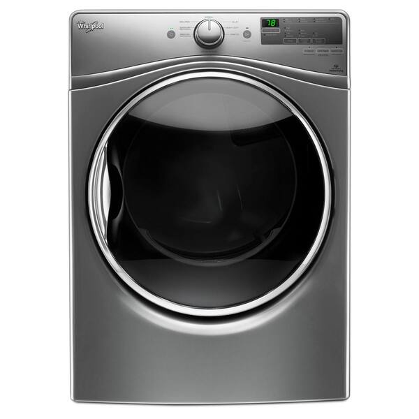 Whirlpool 7.4 cu. ft. 120 Volt Stackable Chrome Shadow Gas Vented Dryer with Advanced Moisture Sensing