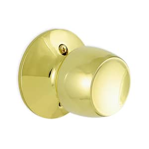 Defiant Satin Brass Door Knob (2 per Pack) 70392 - The Home Depot
