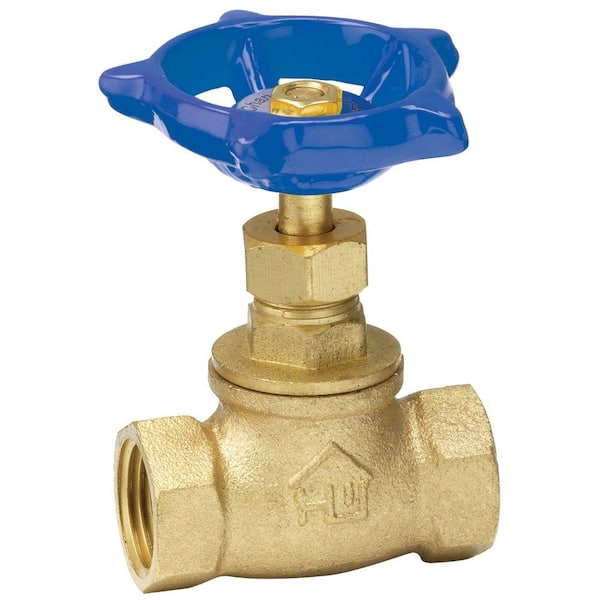 Everbilt 1/2 in. FIP x 1/2 in. FIP Brass Stop Valve 230-2-12-EB - The ...