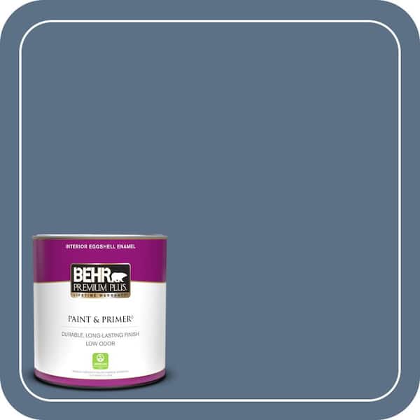 BEHR PREMIUM PLUS 1 qt. #S520-6 Layers of Ocean Eggshell Enamel Low Odor Interior Paint & Primer