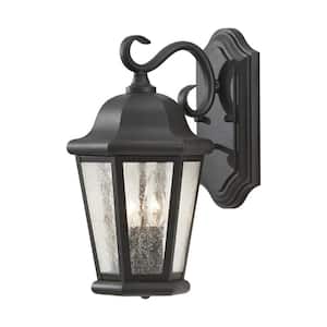 Martinsville 2-Light Black Outdoor Wall Lantern