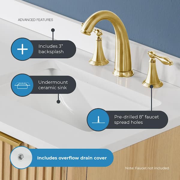 OVE Decors Gabi 60 in. Double Sink Rustic Ash Bath Vanity with