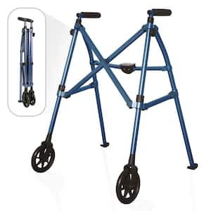 Wonder Walker, 2-Wheel Lightweight Folding Walker in Cobalt Blue