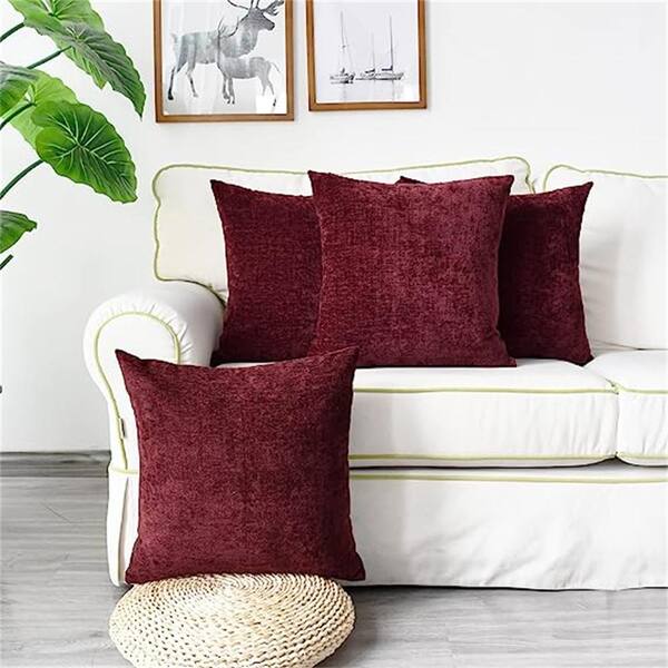 Pack of 4 18x18in Bedding Throw Pillows Insert Ultra Soft Bed & Couch Sofa  Decor