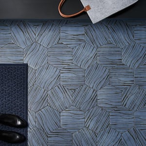 Eclipse Zen Smoke Blue 7.79 in. x 8.98 in. Matte Porcelain Floor and Wall Tile (6.03 sq. ft./Case)