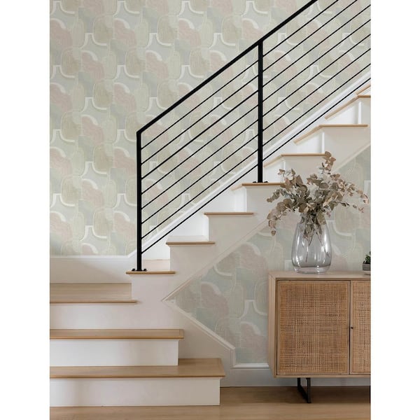 Hollace Mauve Geometric Metallic Non-pasted Paper Wallpaper
