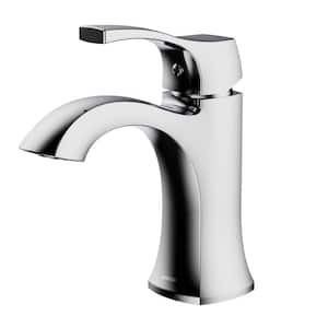 Randburg Single Handle Single Hole Basin Bathroom Faucet with Matching Pop-Up Drain in Chrome
