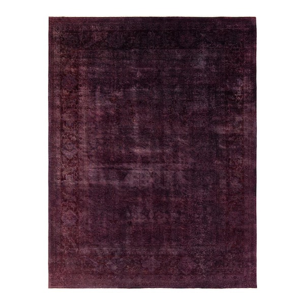 Solo Rugs Vibrance Brown 9 ft. x 12 ft. Solid Wool Indoor Area Rug