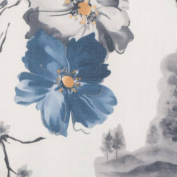 Noble house hannah fabric blue floral online club chair