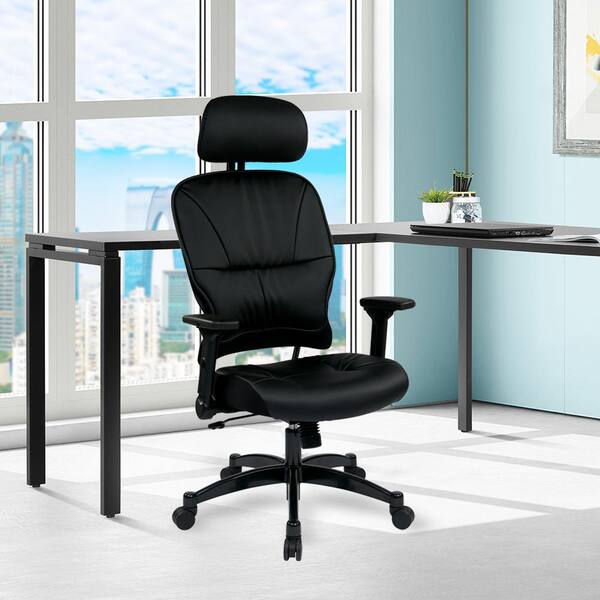 Leather Office Chair - Black - Space Seating by Office Star Products