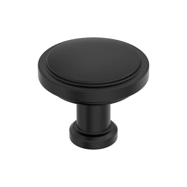 Faircrest 1-1/4  in. (32mm) Diameter Matte Black Classic Round Cabinet Knob