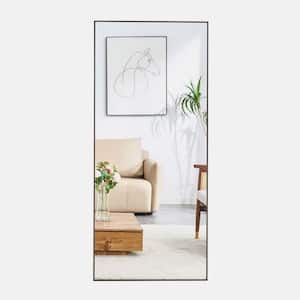 31.4 in. W x 71 in. H Rectangle Solid Wood Frame Gray Mirror