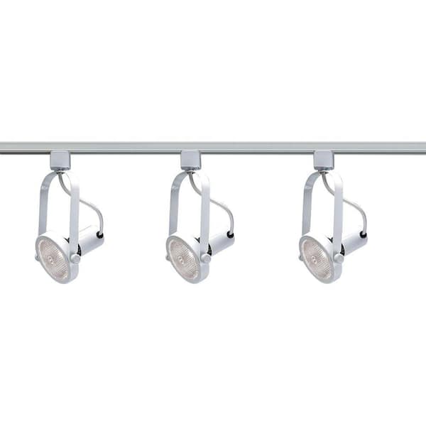 SATCO 3-Light PAR30 White Gimbal Ring Track Lighting Kit