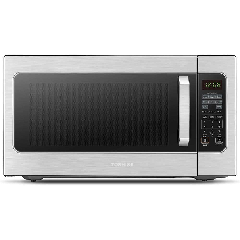 Toshiba 2.2 cu. ft. in Stainless Steel 1200 Watt Smart Countertop Microwave Oven with Smart Sensor, Mute Function, Auto Defrost, Silver