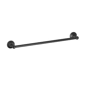 Deveral 24 inch Bathroom Wall Mounted Towel Bar in Matte Black Finish