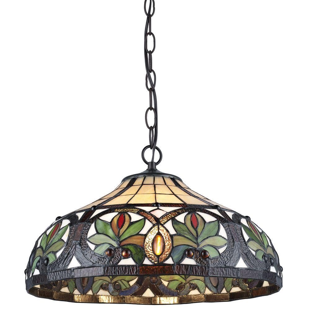Serena D’italia Tiffany 2-Light Sunrise Bronze Pendant Hanging Lamp TF7040HAN Sansujyuku sansujyuku.com