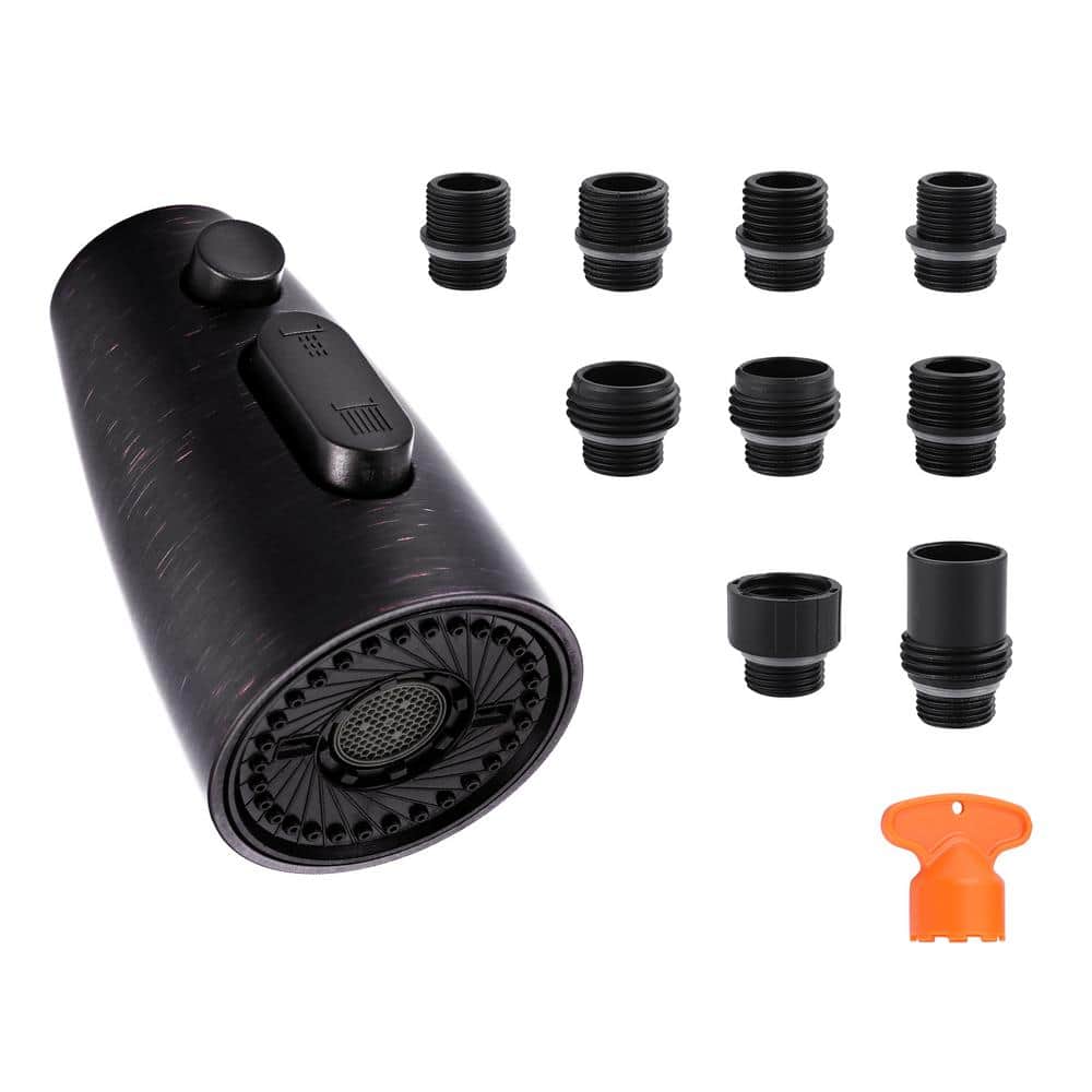 Oil Rubbed Bronze 3-Function Pull Down Kitchen Faucet Spray Head