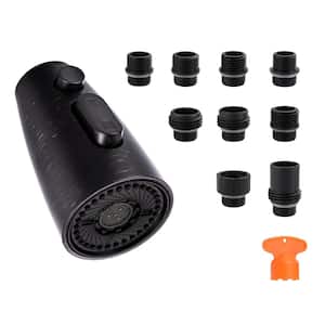 Pull Down Kicthen Faucet Head Replacement with 9-Adapter Kit and 3-Spray Modes in Oil Rubbed Bronze