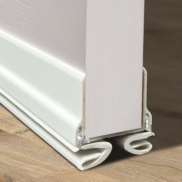 M-D Building Products 32 in. White Vinyl & Rubber Cinch Slide-On Interior  Light & Sound Under Door Seal 43398 - The Home Depot