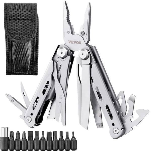 VEVOR 16 in. 1 Multitool Pliers, Multi Tool Pliers, Cutters, Knife, Scissors, Ruler, Screwdrivers, Wood Saw, Can Bottle Opener