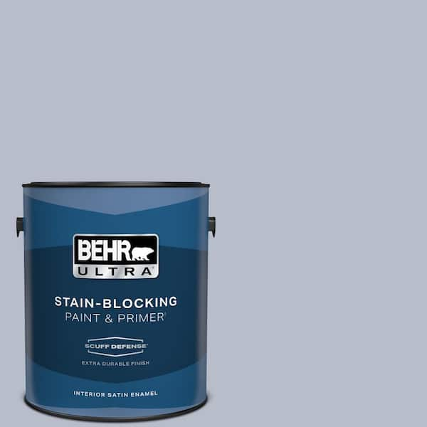 BEHR ULTRA 1 gal. #610F-4 Silver Service Extra Durable Satin Enamel Interior Paint & Primer