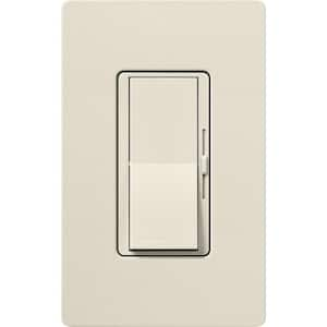 Diva Reverse-Phase Rocker Dimmer Switch, 250-Watt LED/Single Pole or 3-Way, Neutral Required, Pumice