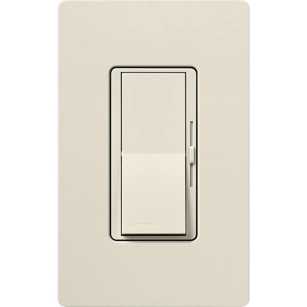 Lutron Diva Reverse-Phase Rocker Dimmer Switch, 250-Watt LED/Single Pole or 3-Way, Neutral Required, Pumice