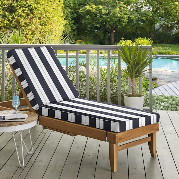 SORRA HOME 73 x 24 x 3 Indoor/Outdoor Chaise Lounge Cushion in