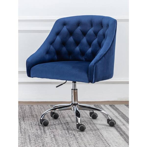 Best Master Furniture Dulce Blue Velvet Swivel Task Chair With Silver Base Ds2007bl Best Master Furniture Dulce Blue Velvet, Best Tufted Office Chair
