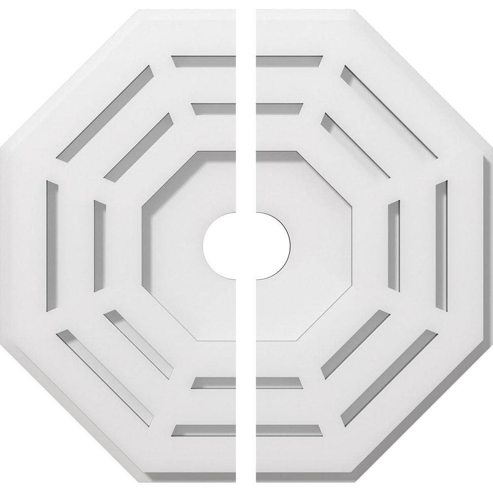 1 in. P X 5-1/2 in. C X 14 in. OD X 2 in. ID Westin Architectural Grade PVC Contemporary Ceiling Medallion, Two Piece price history on PriceWatchPro