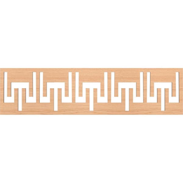 Ekena Millwork Victory Fretwork 0.25 in. D x 47 in. W x 12 in. L Hickory Wood Panel Moulding